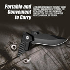 pocket knife with pocket clip, stainless steel blade knife, Edc knife for men and women, camping, fishing