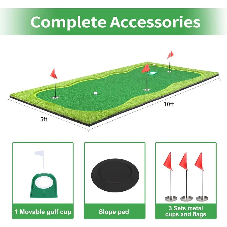 Professional Large Golf Putting Green Practice Mat for Outdoor and Indoor Use Ideal for Enhancing Putting Skills and Accuracy i