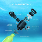 SMACO mini diving cylinder – professional diving equipment with fast local dispatch and local delivery, idea S300 0.5L