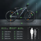 Electric Bike for Adults, 26" Electric Mountain Bike With 500W Brushless Motor, 23MPH Top Speed Electric Bicycle with 3