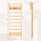 JOYMOR Gymnastics Swedish Ladder, Multiuse Exercise Ladder, Wall Mounted Pull Up Bar, Physical Therapy for Stretching
