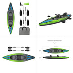 Inflatable Kayak 2 Person Tandem Kayak with Paddles, Seats, Pump
