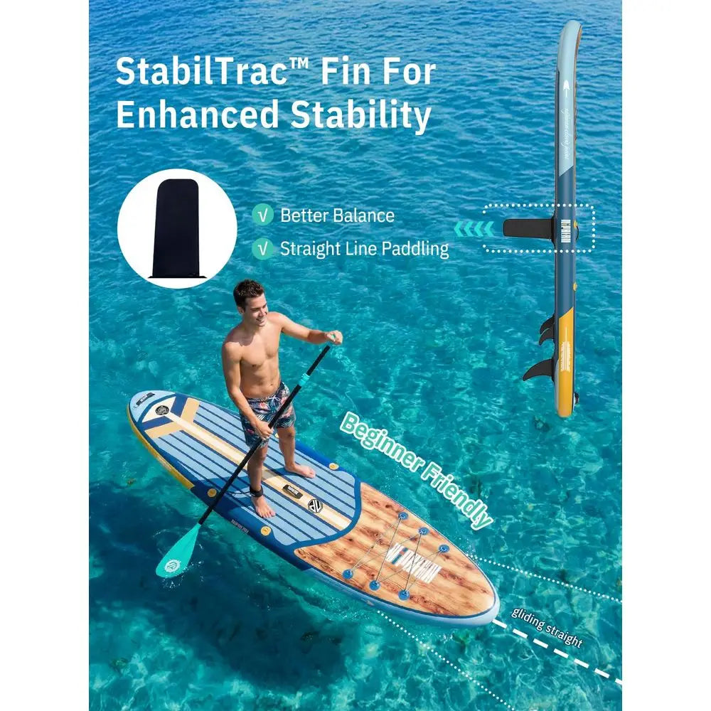 Inflatable Stand  Paddle Board with SUP Accessories, AntiSlip EVA Deck, 106 Inflatable Paddle Boards for Adults amp Youth of