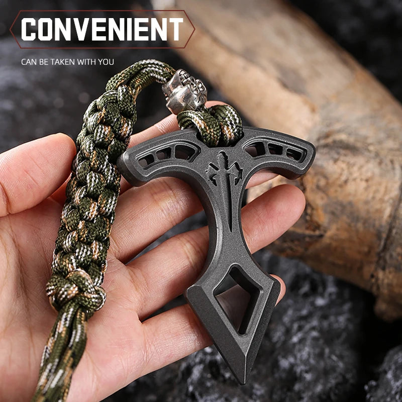 Multifunctional EDC alloy single-finger car window breaker, outdoor camping portable emergency self-defense product