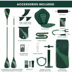 W_Inflatable Paddle Board for Adults with Accessories Included, Oar, Fins, Pump. Stand Up Paddleboard Great Stability