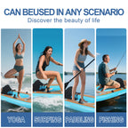 HHSJZWCY 10' Inflatable Stand Up Paddle Board Kayak with Seat for adult