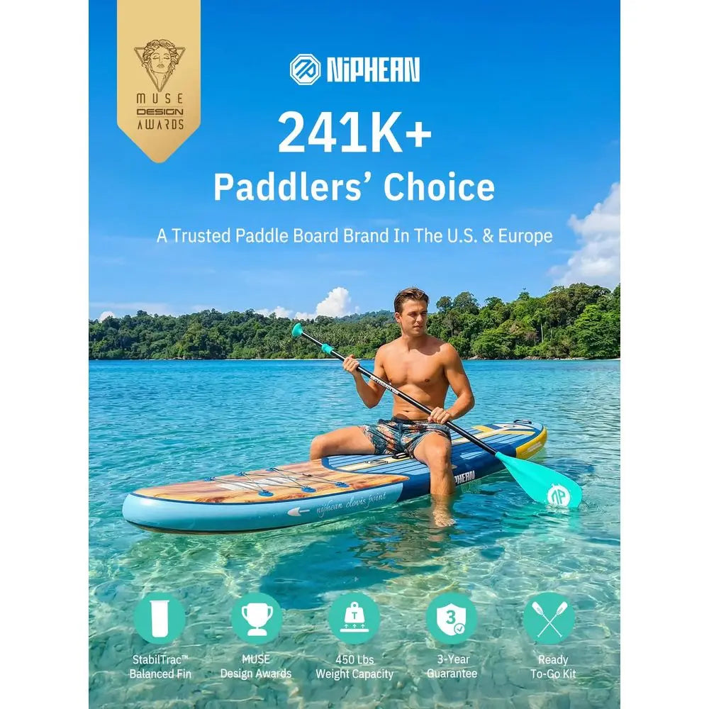 Inflatable Stand  Paddle Board with SUP Accessories, AntiSlip EVA Deck, 106 Inflatable Paddle Boards for Adults amp Youth of