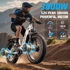 HIKNIGHT H2PRO Dual motor electric bicycle, 26 inch wide tire fast charging version, unisex off-road mountain electric bicycle