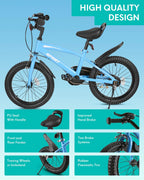 16 Inch Kids Bike with Training Wheels & Kickstand Children