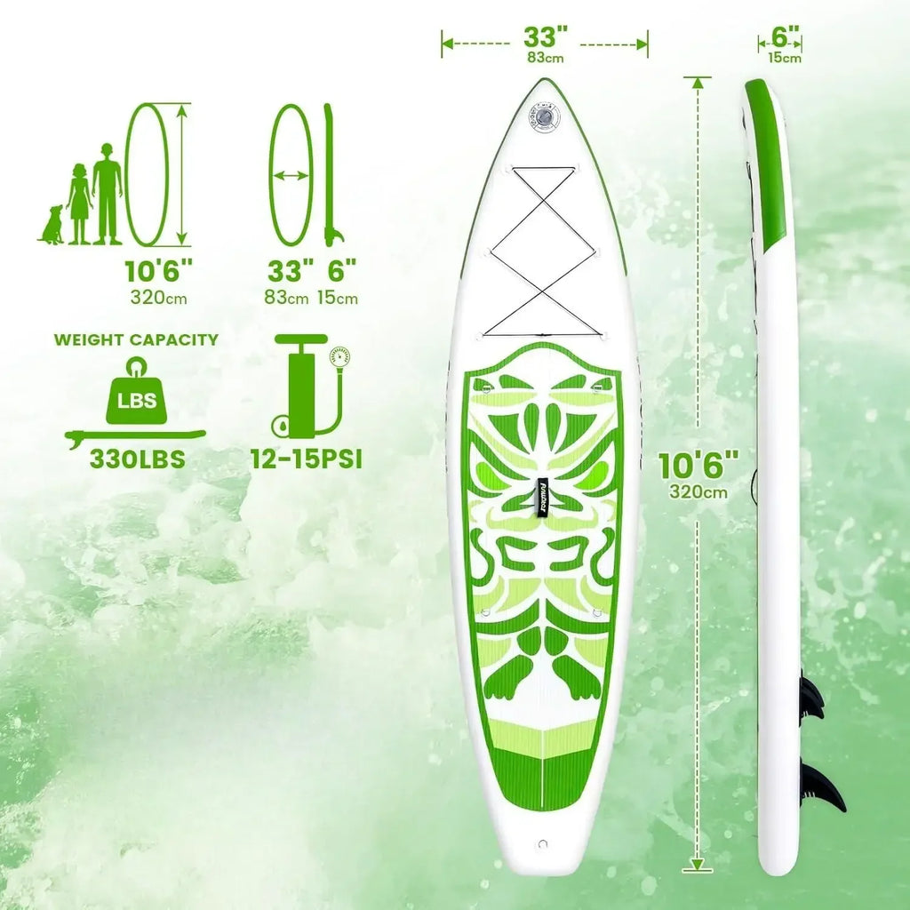 Inflatable Ultra-Light Stand Up Paddle Board for All Skill Levels with Premium SUP Paddleboard Accessories,Non-Slip Comfort Deck