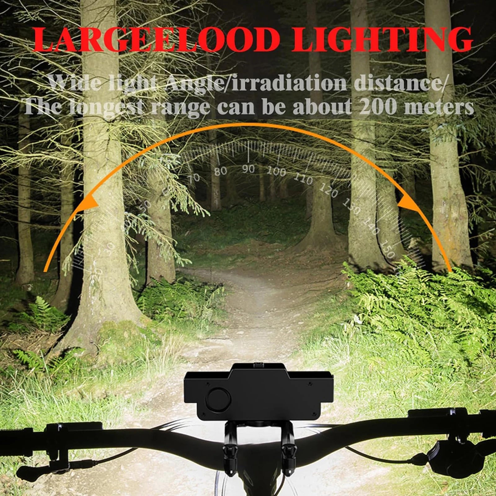 9 LED High Brightness Bike Light 7 Modes Front Warning Flashlight IPX5 Waterproof 2In1 Bicycle Lights Outdoor Cycling Equipment