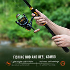 Fishing Rod and Combo with Backpack, Telescoping Fishing Pole Spinning Kit with Fishing Lures, Pliers
