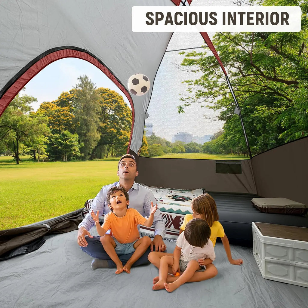 Tents for Camping 6 Person Tent Waterproof Windproof Double Layer Family Camping Tent, Easy Setup