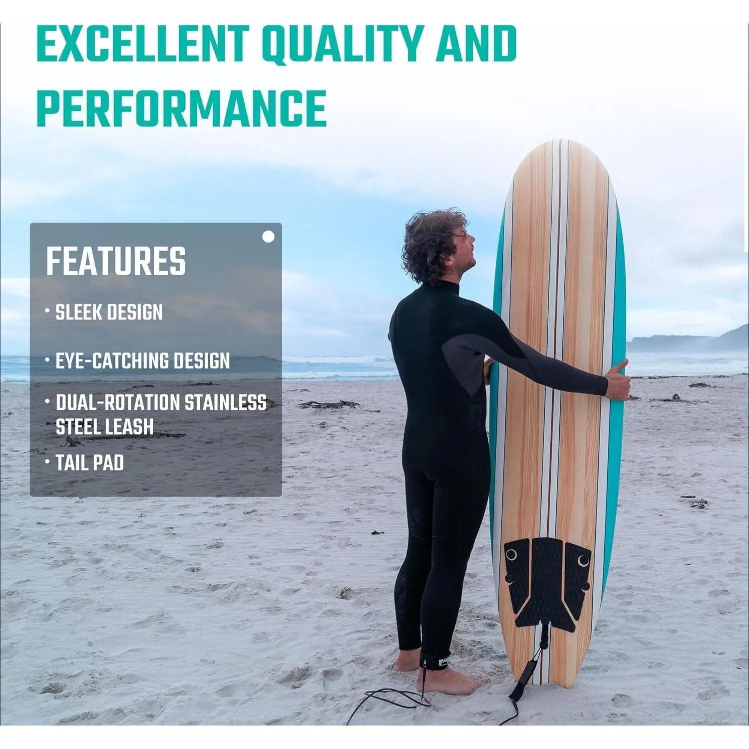 7 ft Soft Top Foam Beginner Surfboard for Adults and Kids Perfect Longboard for Surfing Beach Fun and Water Sports Lightweight
