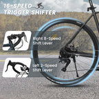 700C Road Bike for Adult Men and Women, 16 Speed Road Bicycle, Lightweight Aluminum Frame, Dual Disc Brake, Racing Bike, Adult City Commuter Bicycle
