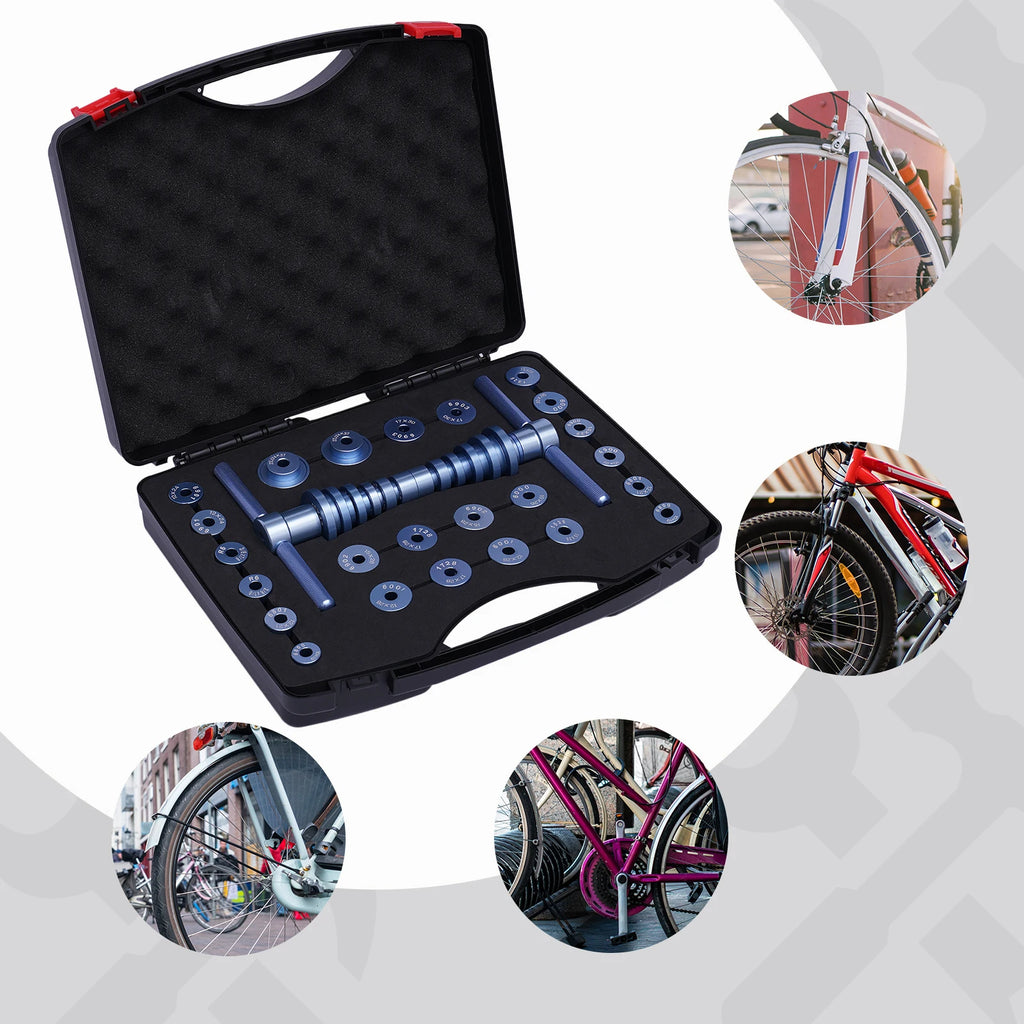 Bicycle Bearing Press Set, Drift Bike Tool Kit Set, Turning Point for Wheels Hub Universal Cycle Bearing Press Set