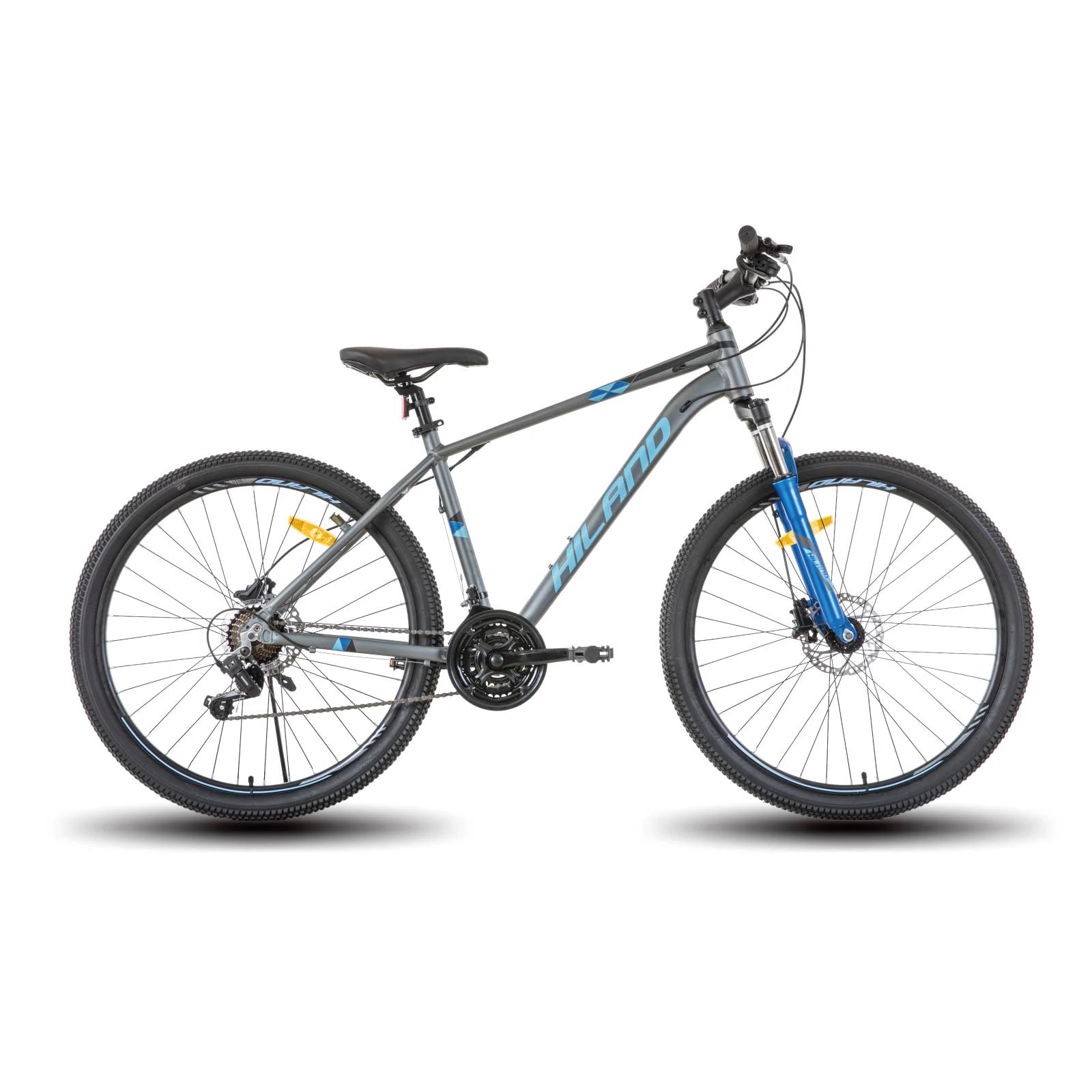 Hiland Aluminum Mountain Bike 21 Speeds, Hydraulic Disc-Brakes, Lock-Out Suspension Fork, 27.5 inch Wheel, Men