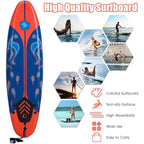 GYMAX Surfboard,6FT Stand Up Paddle Board with Removable Fins & Safety Leash,Non-Slip Paddle Board for Teenagers,Adult,Beginners