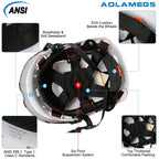 CE Safety Helmets w/ Goggle Reflective Stickers ABS Engineer Construction Work Cap ANSI Industrial Head Protection Hard Hat