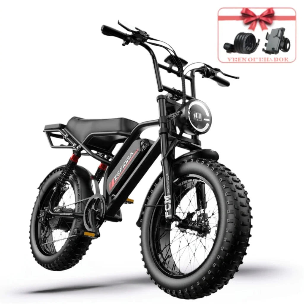 Electric Bike 800W 48V20Ah Mountain Electric Bicycle Adult 20 Inch Fat Tire E Bike For Snow,Mountains, Road UL Certified