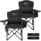 Oversized Camping Chairs for Adults, Heavy Duty Fold Up Sports Games Lawn Chairs, Extra Wide Big Man Outdoor Chairs with Padded