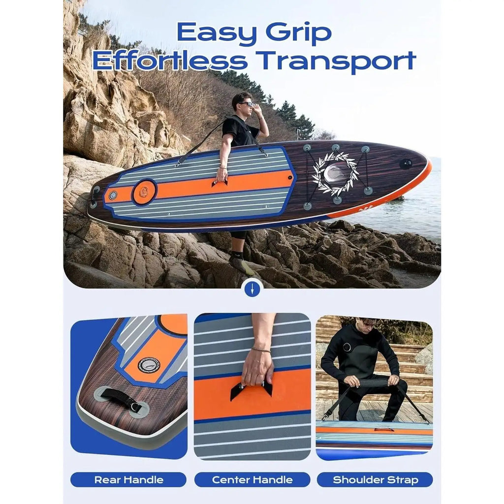 Extra Wide Inflatable Paddle Board, 11' x 34" x 6" Stand Up Paddle Board for Adults, SUP Accessories with Camera Mount