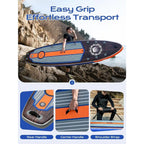 Extra Wide Inflatable Paddle Board, 11' x 34" x 6" Stand Up Paddle Board for Adults, SUP Accessories with Camera Mount