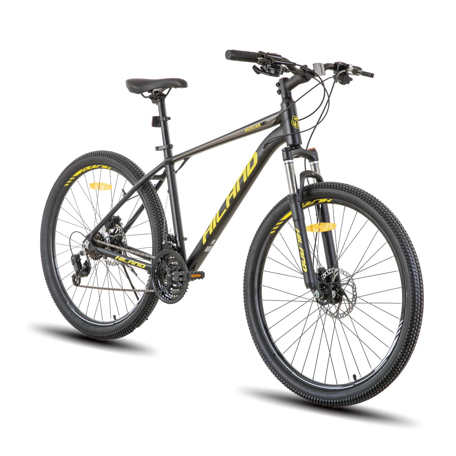 Hiland Aluminum Mountain Bike 21 Speeds, Hydraulic Disc-Brakes, Lock-Out Suspension Fork, 27.5 inch Wheel, Men