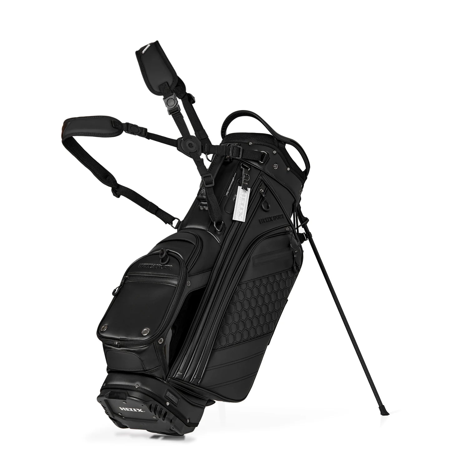 HELIX Lightweight 14 Way Full Length Dividers PU Leather Golf Stand Bag for Men Easy to Clean