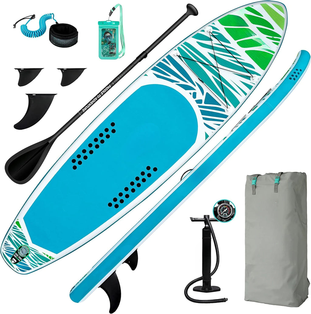 Lite Inflatable Paddle Board Stand Up Paddle Boards, Ultra Light Paddleboard for Adult Wide Stable Design Sup with Accessories