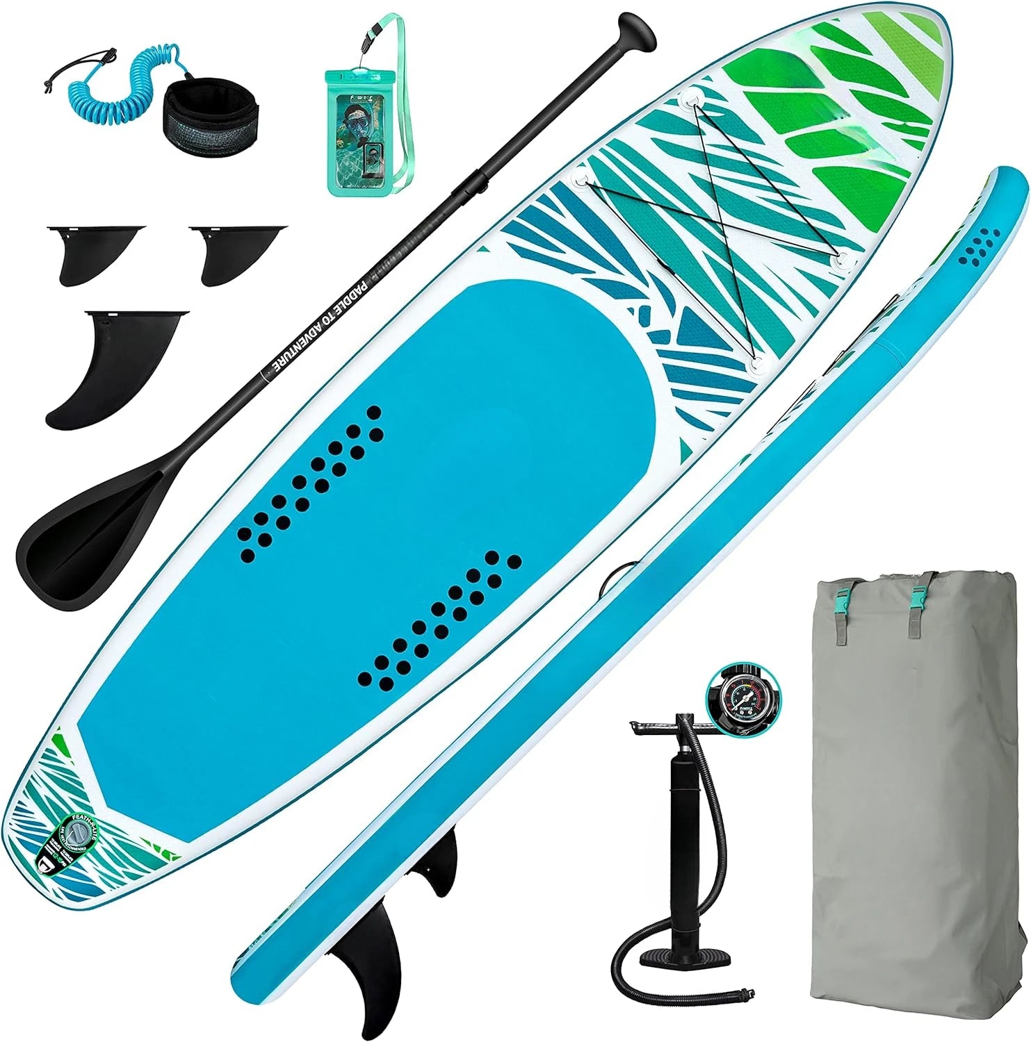 Lite Inflatable Paddle Board Stand Up Paddle Boards, Ultra Light Paddleboard for Adult Wide Stable Design Sup with Accessories