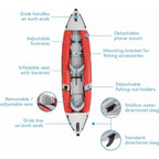 Inflatable 68309EP Excursion Pro K2 Inflatable Kayak Set: Includes Deluxe 86in Kayak Paddles and High-Output Pump – - NEW