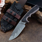High-Quality Outdoor Multi-Purpose Fixed-Blade Knife D2 Steel Blade with G10 Handle Camping Self-Defense Carry Christmas Gift