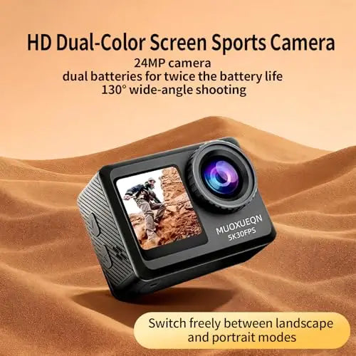 Action Camera,Underwater Camera,5K Ultra Hd Wi-Fi Control,With Eis/Dual Touch Screen,Landscape/Portrait Switching Sports Camera