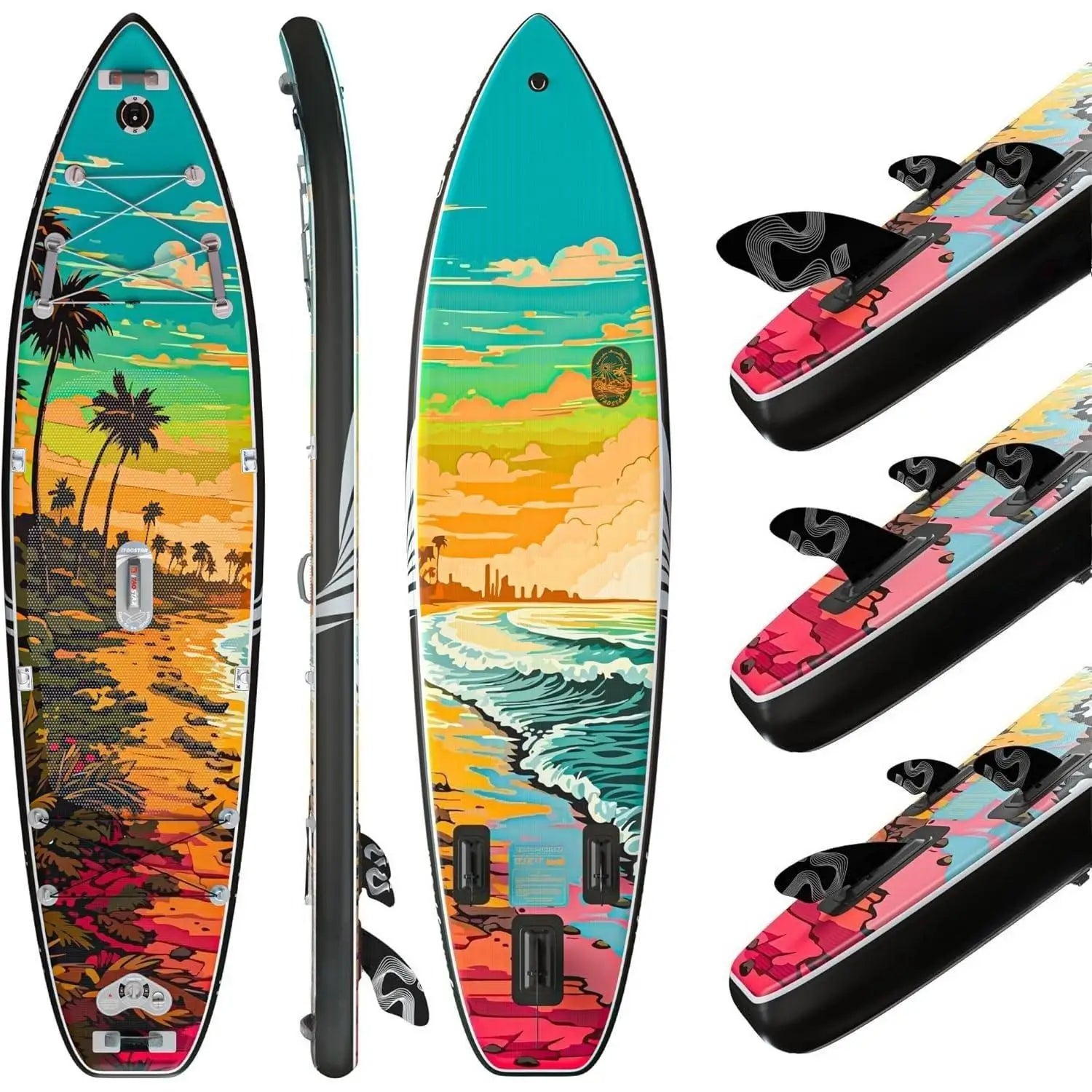 A_Novelty 11'6" x 35" Extra Wide SUP for Enhanced Stability - Inflatable Stand Up Paddle Board - Premium Paddle Board Kit for