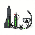 DEDEPU Portable Mini Diving 1L Cylinder Aluminum Alloy and Silicone Tank 20 Minutes of Usage with Diving Mask Snorkel + Bag