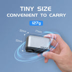Mini Bike Pump, Portable Electric Bike Pump, Ultra Small 120PSI Battery Bicycle Pump, Automatic Shut-Off, Presta & Schrader
