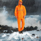 One-piece Raincoat Men Waterproof Jumpsuit One-piece Rain Poncho Women Seamless Raincoat All-in-one Rain Gear Hooded Rain Suit