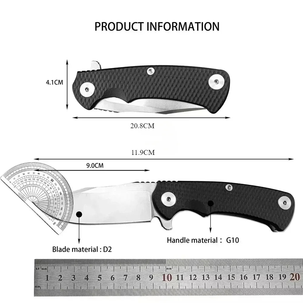 XM-18 Outdoor Multitools D2 Steel Blade Folding Knife