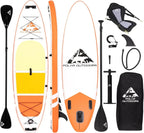 Polar Outdoors by Roc Inflatable Stand Up Paddle Board Premium SUP Paddle Board Wide Stable Design Non-Slip Comfort Deck Youth