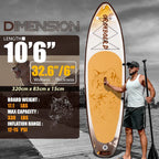 Inflatable Paddle Board 11'6/10'6 Paddle Board - All-Around SUP Board for Adults & Beginners, Stand