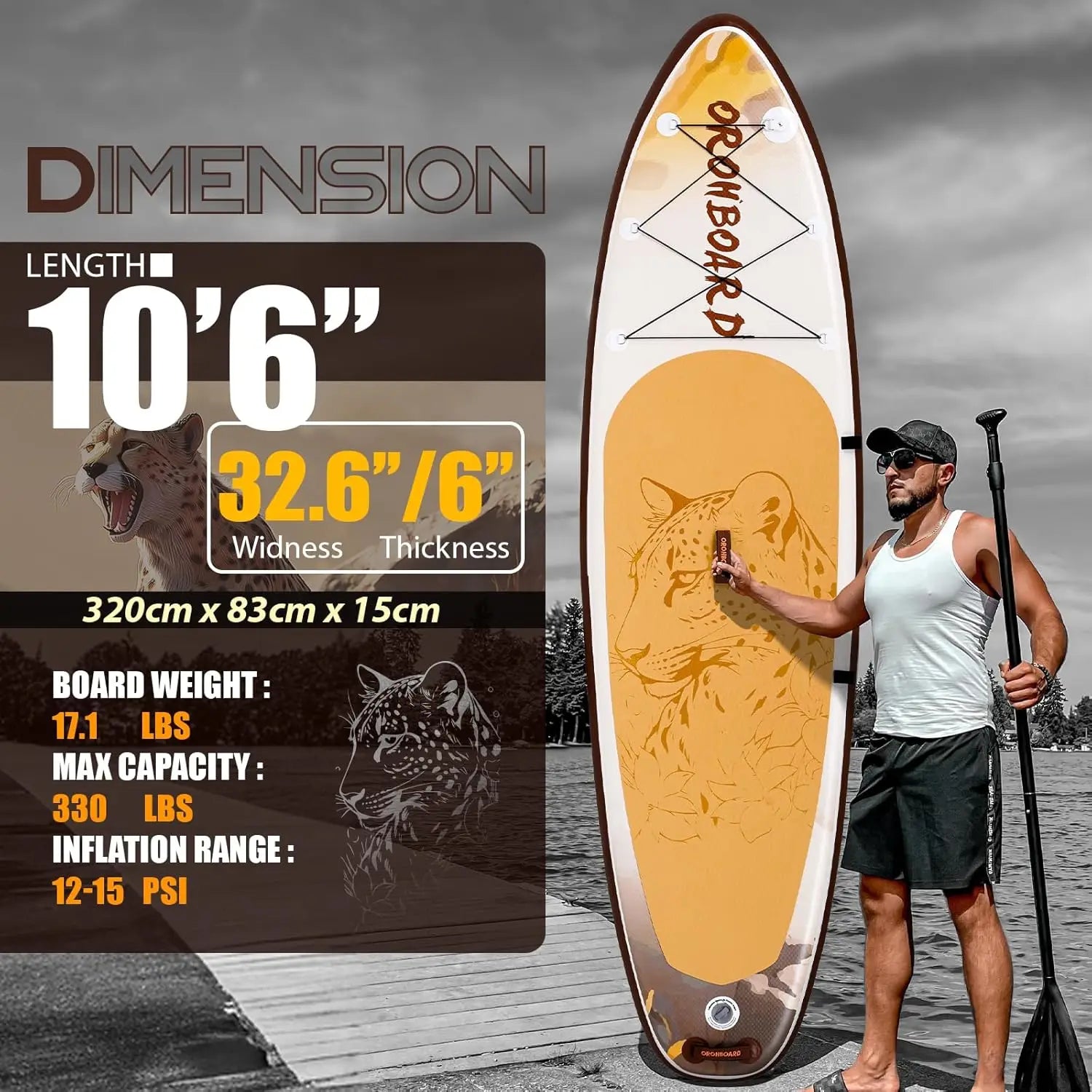 Inflatable Paddle Board 11'6/10'6 Paddle Board - All-Around SUP Board for Adults & Beginners, Stand