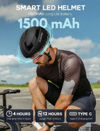 Bike Helmet with Light - Bike Helmet with DIY LED Screen for Scooter, Bicycle, Skateboard - LED