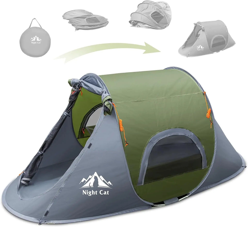 Pop-up Camping Tent: 1 Person Tent Waterproof Instant Easy Setup Outdoor Tent
