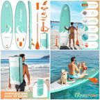 11' Premium Stand Up Paddle Board, Yoga Board with SUP Accessories & Carry Bag | Wide Stance, Surf