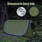 Night Cat Pop-up Camping Tent: 1 Person Tent Waterproof Instant Easy Setup Tunnel Tent Fits for Camping Cot (Excluded)