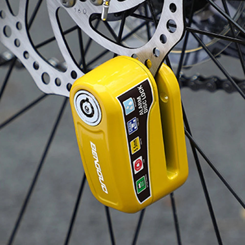 Bicycle Alarm Disc Brake Electric Lock Anti Theft Motorcycle Alarm Brake Rotor Padlock Waterproof Motorcycle Bike Accessories