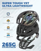 Road Bike Helmet Adult Men Women with Detachable Magnetic Rear Light, Bicycle Helmet Adjustable