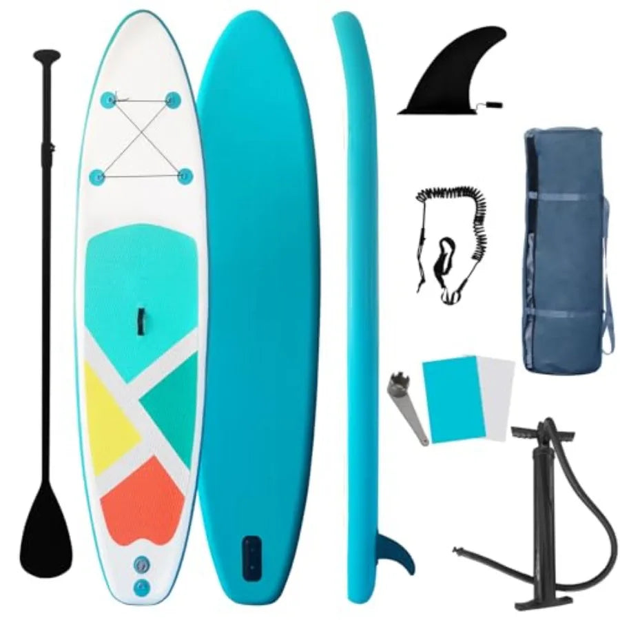 Inflatable SUP Stand-Up Paddle Boards for All Skill Levels 10'4'' Ultra-Light Paddleboard with Durable SUP Accessories Fins Pad