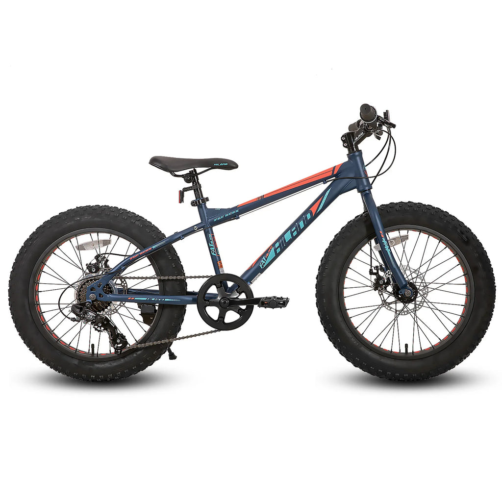 Hiland 20 Inch Kids' Bicycles Fat Tire Mountain Bike for Kids Age 5 + Years, Shimano 7-Speed, Dual-Disc Brake